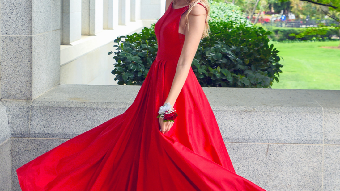 красное вечернее платье фото