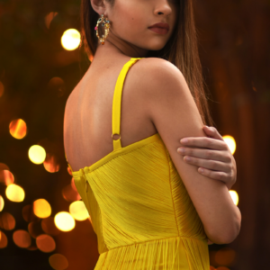 желтое вечернее платья фото